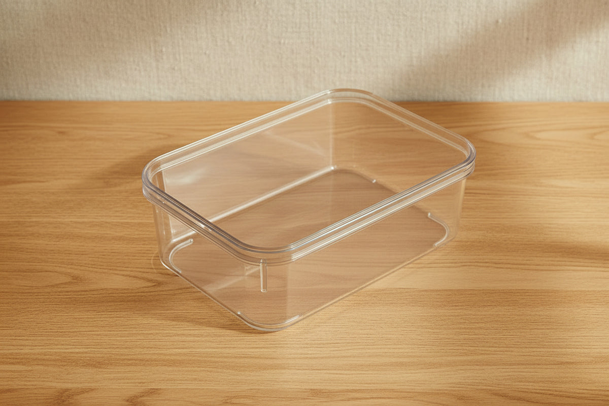Boîte de rangement transparente style japonais