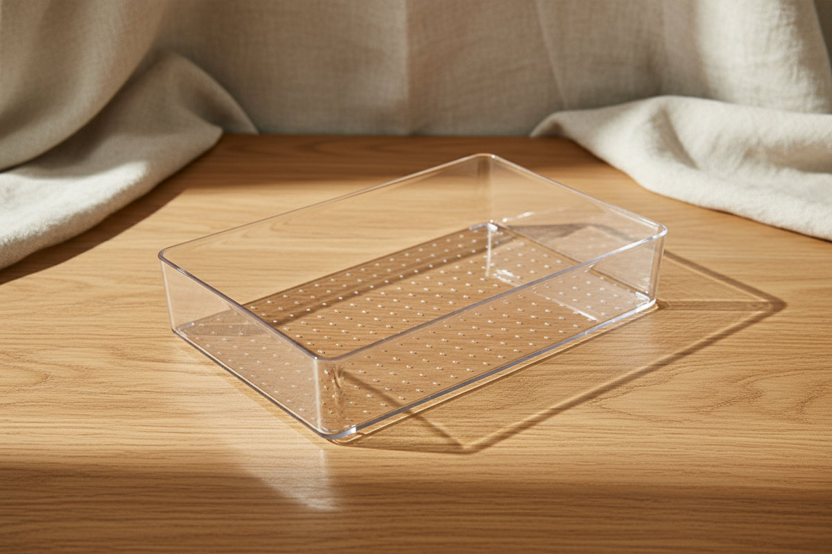 Boîte de rangement transparente style japonais