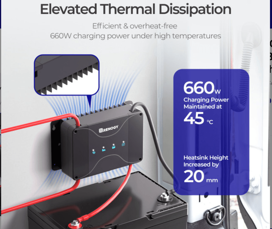 Renogy DCC30S 30A DC-DC Battery Charger with MPPT and Bluetooth Monitoring
